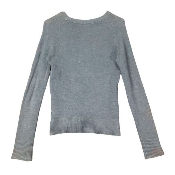 FRENCH CONNECTION Sweater Womens SZ M Knit Gray Pullover Long Sleeves Minimal - Picture 2 of 7